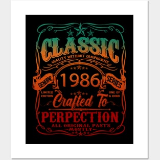 Vintage 1986 Limited Edition 38 Year old 38th Birthday Posters and Art